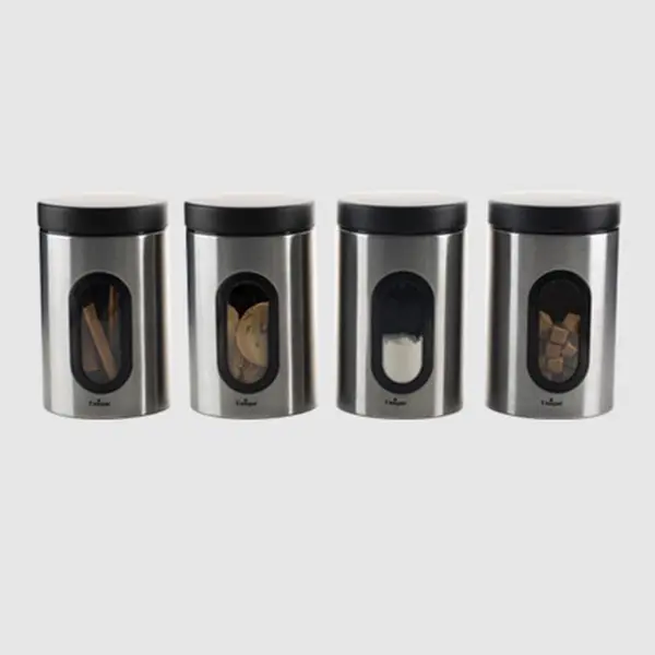 قوطی یونیک پنجره دار استیل یک لیتر 5970 - 2