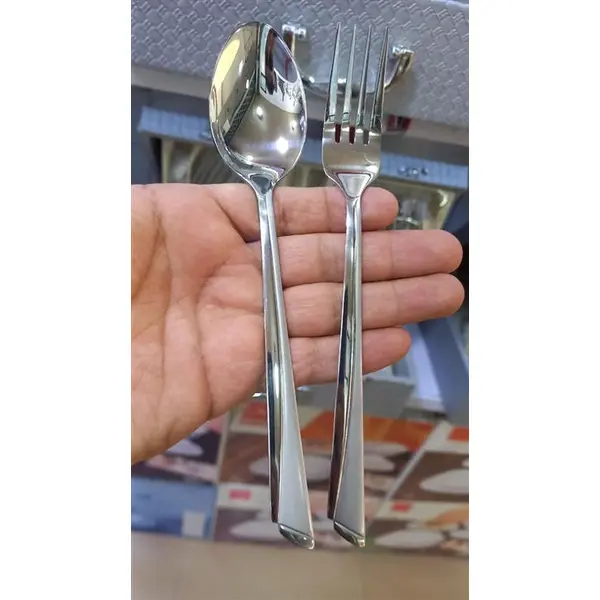 سرویس قاشق و چنگال 6 نفره 27 پارچه یونیک مدل ناخنی مات - 2