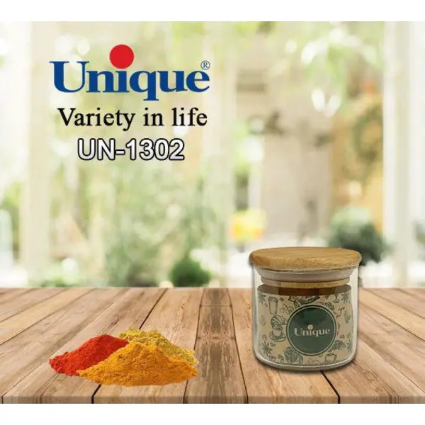 بانکه ادویه یونیک درب چوبی مدل UN-1302 - 2