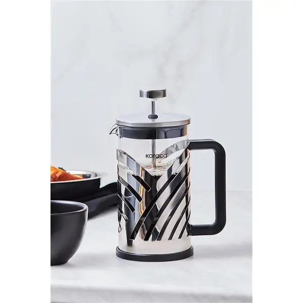 فرنچ پرس شیشه ای موج دار 600 میلی لیتری کاراجا Karaca