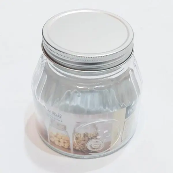 بانکه شیشه ای لیمون 890 میلیلیتر درب فلزی - 2
