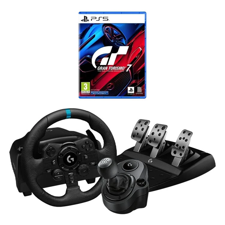 باندل فرمان Logitech G923 به همراه تعویض دنده و بازی Gran Turismo 7