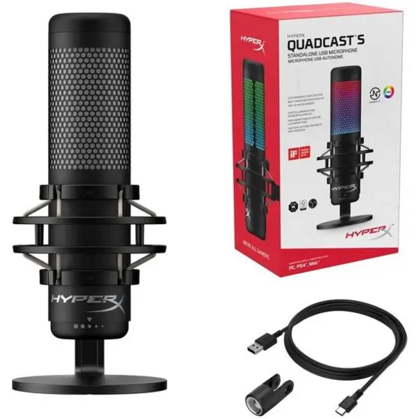 میکروفون گیمینگ مدل HyperX QuadCast S – RGB