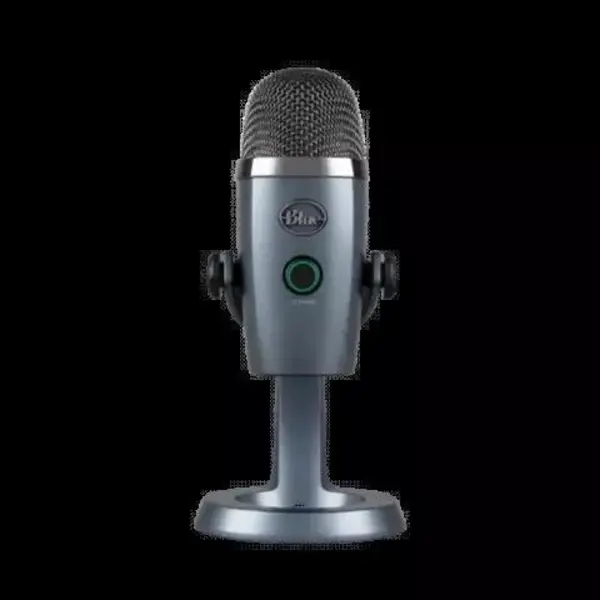 Logitech for Creators Blue Yeti Nano USB microphone برای بازی، استریم، پادکست، Twitch، YouTube، Discord، ضبط برای رایانه شخصی و مک، Plug Play -Vivid Blue