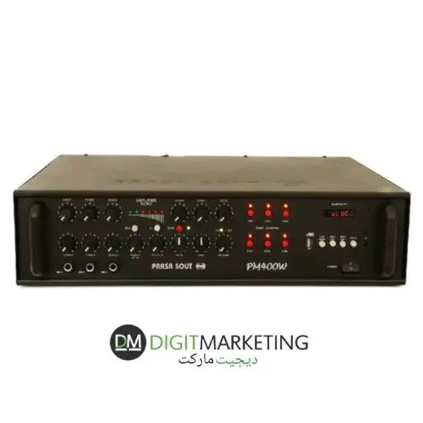 اکو آمپلی فایر 400 وات پارسا صوت بهمراه رادیو و پلیر usb