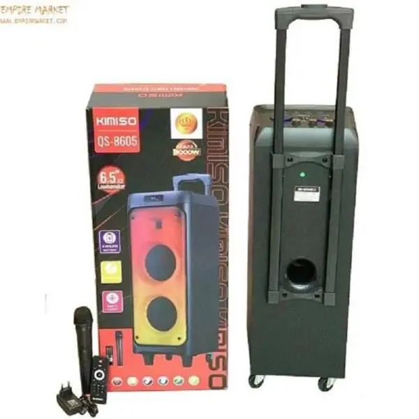 اسپیکر چمدانی بلوتوث رم و فلش خور کیمیسو KIMISO مدل QS-8605