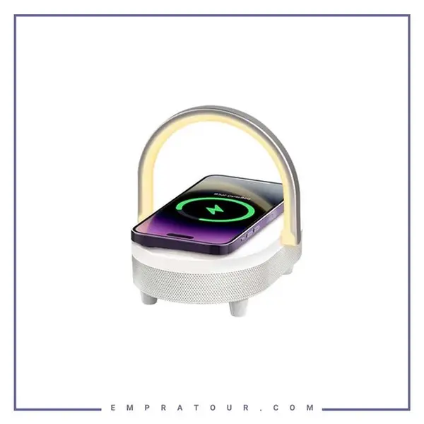اسپیکر و شارژر بیسیم 4 در 1 رسی Recci RLS-L16 4-in-1 Speaker and Wireless Charger 15W - 2