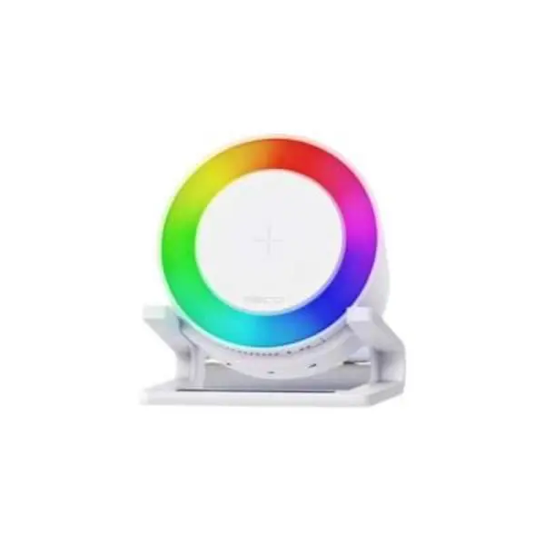 اسپیکر و شارژر وایرلس 4 کاره رسی مدل RECCI Wireless Charger RSK-W28 با توان 15W - 2