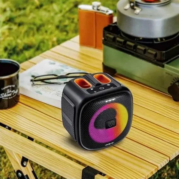 اسپیکر ۱۶ وات پرودو ضد آب Porodo Soundtec Flash RGB Portable Bluetooth Speaker 16W