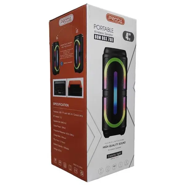 اسپیکر شارژی PRODA مدل BOM BOX 700