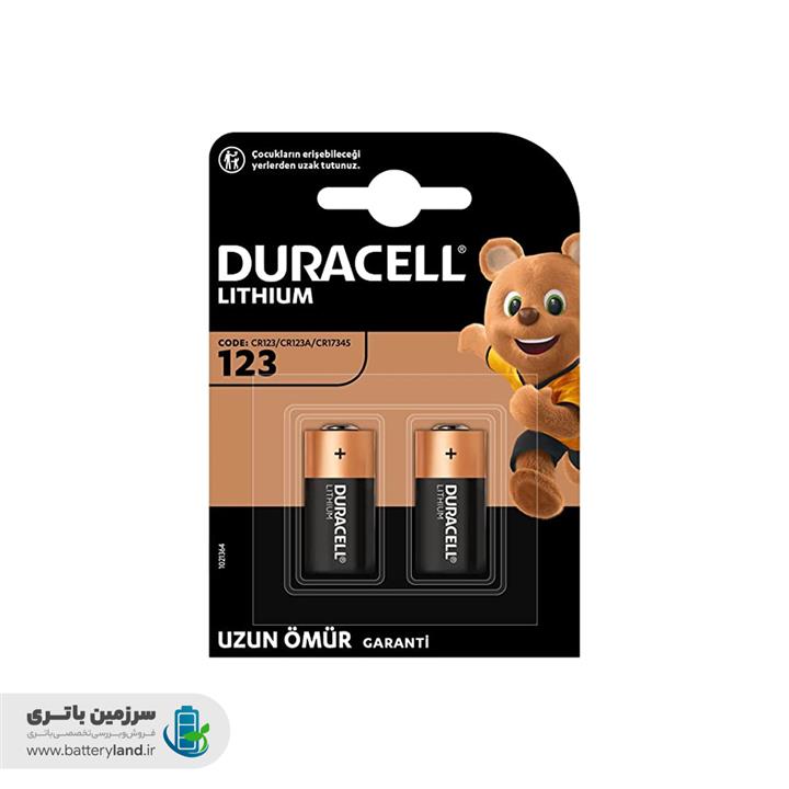 باتری لیتیومی ۳ ولت 123 سایز 2/3A دوراسل DURACELL (بسته ۲ تایی)