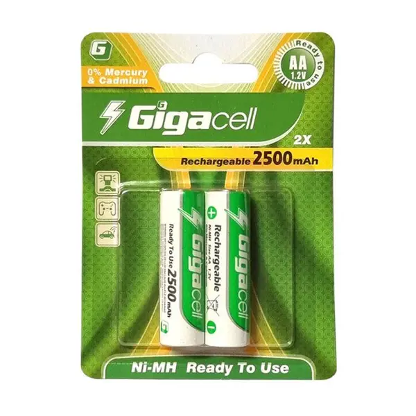 باتری قلمی قابل شارژ گیگاسل مدل2500mAh NI-MH بسته دو عددی - 2