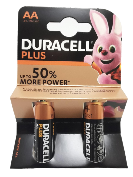 باتری دوراسل قلمی آلکالاین کارتی 2 تایی | AA Duracell plus