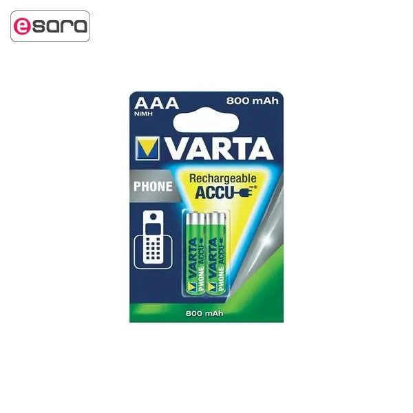 باتری نیم قلمی قابل شارژ وارتا مدل 800mAh بسته 2 عددی - 2