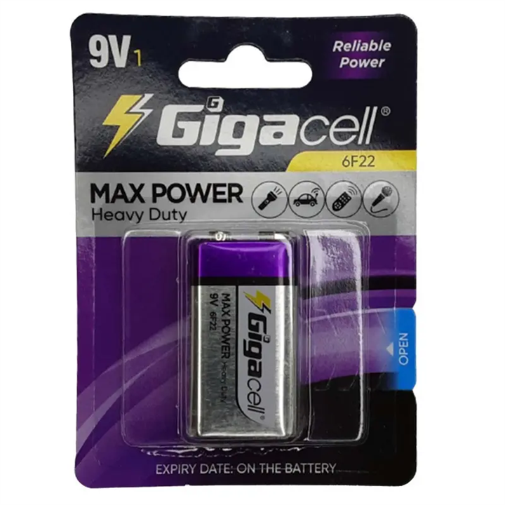 باطری کتابی گیگاسل 9 ولت مکس پاور Gigacell MAX POWER