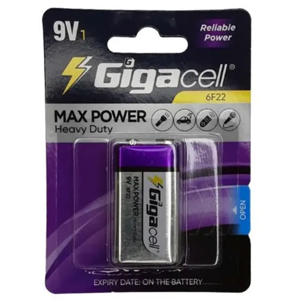 باطری کتابی گیگاسل 9 ولت مکس پاور Gigacell MAX POWER - 2