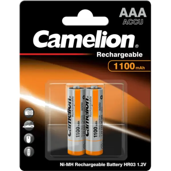 باتری نیم قلمی قابل شارژ ACCU 1100mAh - 3