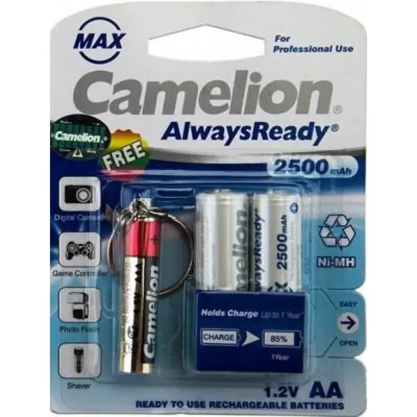باتری قلمی قابل شارژ Always Ready Max-2500mAh به همراه چراغ قوه - 2
