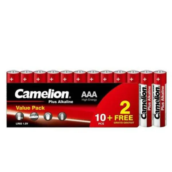 Camelion Battery Size AAA 10+2pcs Plus Alkaline Shrink برند کملیون - 2