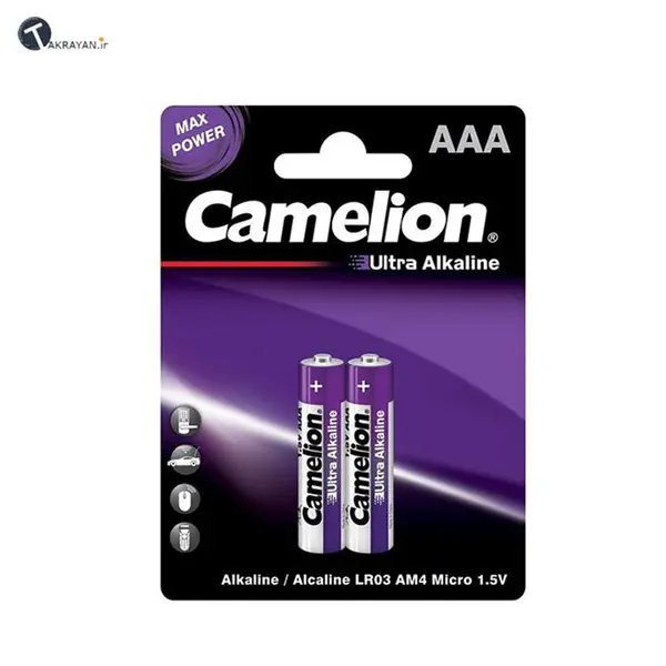 باتری دوتایی نیم قلمی Camelion Ultra Alkaline LR03 AM4 1.5V AAA - 3