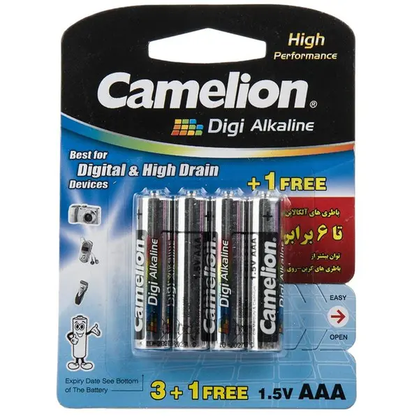 باتری نیم قلمی کملیون مدل Digi Alkaline بسته 4 عددی - 6