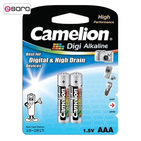 باتری نیم قلمی کملیون مدل Digi Alkaline - بسته 2 عددی - 4
