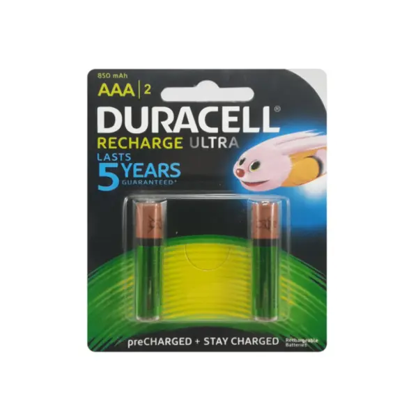 باتری نیم قلمی قابل شارژ دوراسل DURACELL | ظرفیت 850mAh | ء AAA - 3