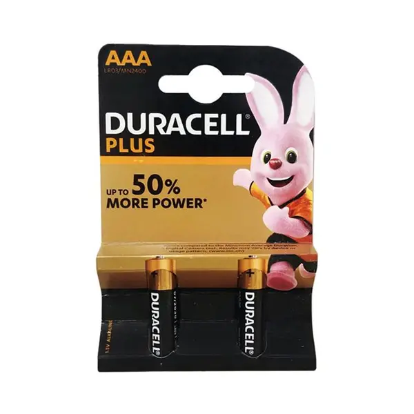 باتری نیم قلمی Duracell PLUS-LR3 1.5V بسته 2 عددی - 2