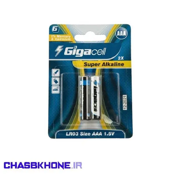 باتری نیم قلم آلکالاین گیگاسل Gigacell بسته 12 عددی - 2