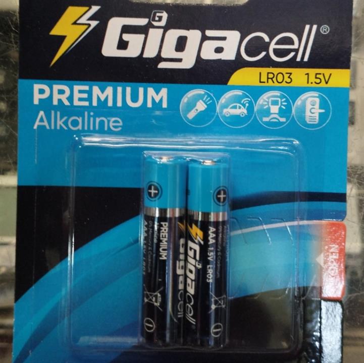 باتری نیم قلم آلکالاین گیگاسل Gigacell بسته 12 عددی