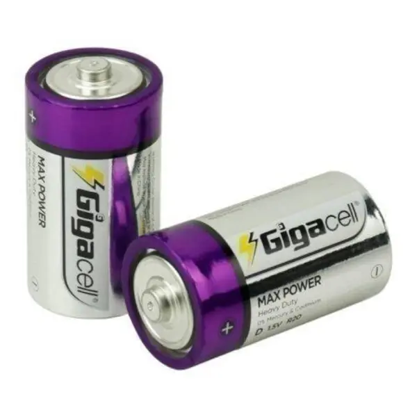 باتری دوتایی بزرگ Gigacell Max Power Heavy Duty R20 1.5V D - 5
