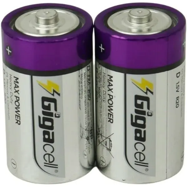 باتری دوتایی بزرگ Gigacell Max Power Heavy Duty R20 1.5V D - 2