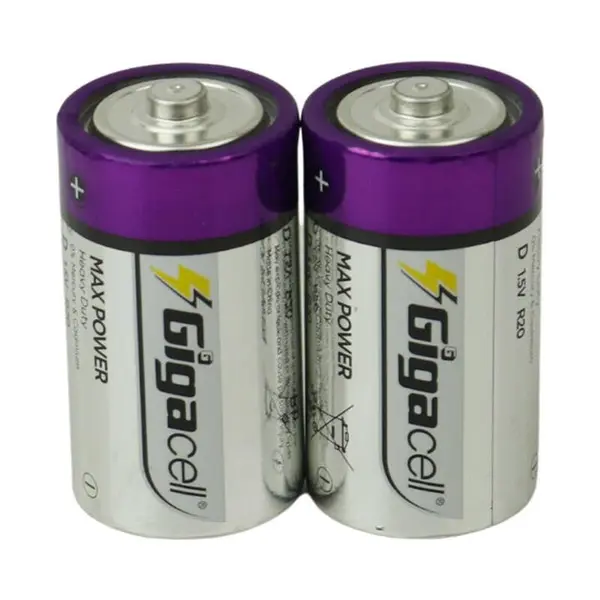 باتری دوتایی بزرگ Gigacell Max Power Heavy Duty R20 1.5V D - 6