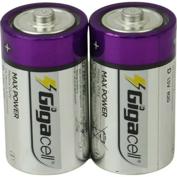 باتری دوتایی بزرگ Gigacell Max Power Heavy Duty R20 1.5V D - 4