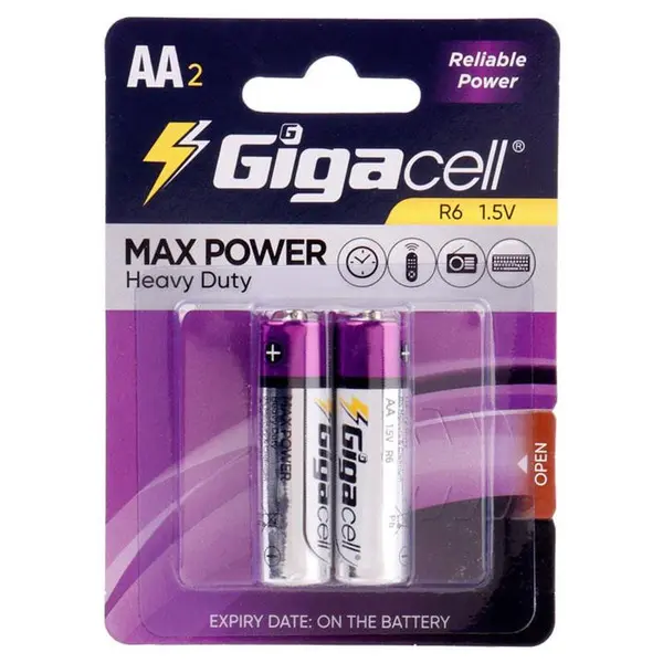 باتری دوتایی قلمی Gigacell Max Power Heavy Duty R6 1.5V AA - 4