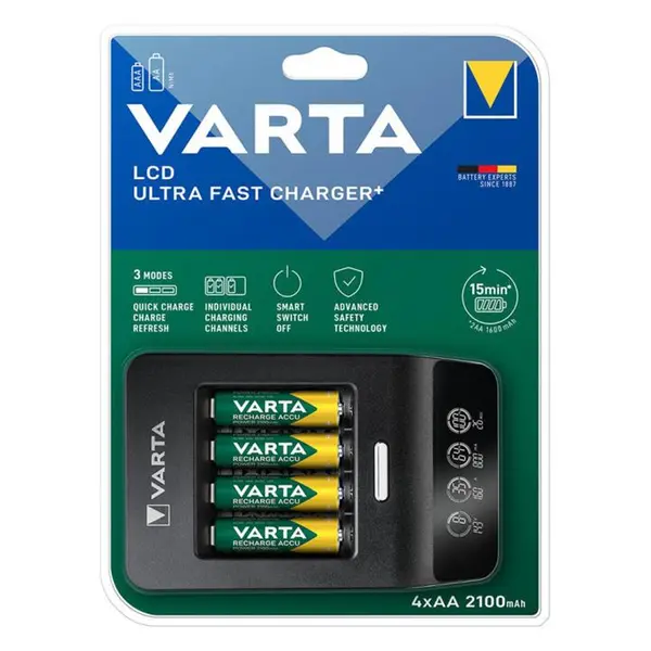 شارژر باتری وارتا مدل LCD ULTRA FAST CHARGER - 2