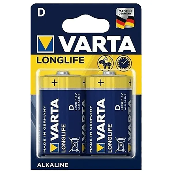 باتری آلکالاین بزرگ وارتا LONGLIFE D - 2