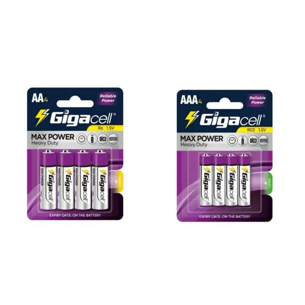 باتری قلمی و نیم قلمی گیگاسل مدل Max Power بسته 8 عددی - 2