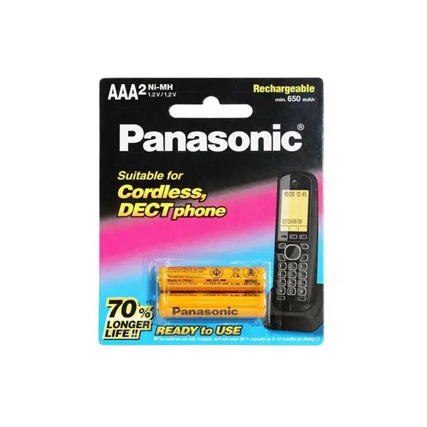 باتری نیم قلمی قابل شارژر پاناسونیک مدل P-01 بسته 6 عددی - 2
