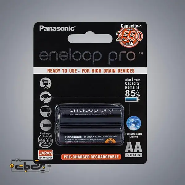 باتری قلمی شارژی پاناسونیک panasonic AA - 2