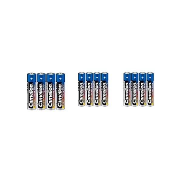 باتری قلمی و نیم قلمی کملیون مدل Plus Alkaline بسته 12 عددی - 2