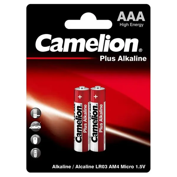باتری نیم قلمی کملیون مدل Plus Alkaline بسته 2 عددی