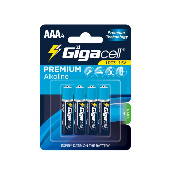 باتری نیم قلمی گیگاسل مدل Premium Alkaline بسته 4 عددی