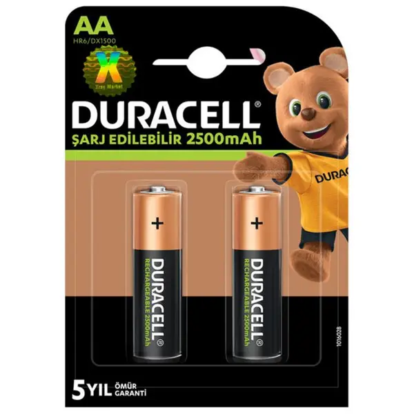 باتری قلمی قابل شارژ دوراسل مدل RECHARGEABLE 2500mAh XRAY بسته دو عددی - 2