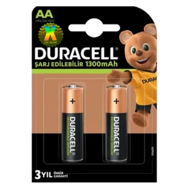 باتری قلمی قابل شارژ دوراسل مدل RECHARGEABLE 1300mAh XRAY بسته دو عددی - 2