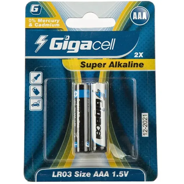باتری نیم قلمی گیگاسل مدل Super Alkalineبسته 2 عددی - 4