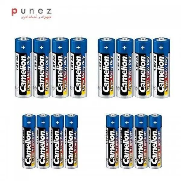 باتری قلمی و نیم قلمی کملیون مدل Super Heavy Duty بسته 16 عددی - 3