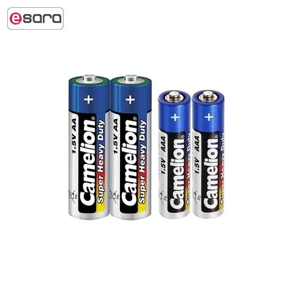 باتری قلمی و نیم قلمی کملیون مدل Super Heavy Duty بسته 4 عددی - 2