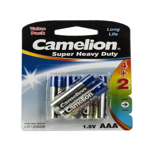 باتری نیم قلمی کملیون مدل Super Heavy Duty بسته 6 عددی - 3