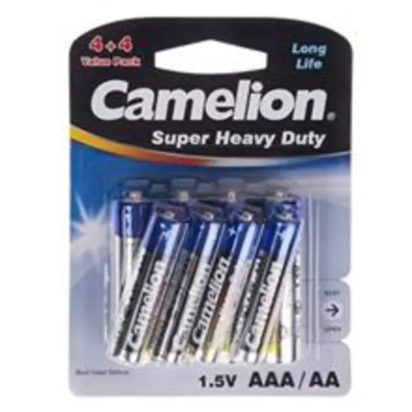باتری قلمی و نیم قلمی کملیون مدل Super Heavy Duty بسته 8 عددی - 6